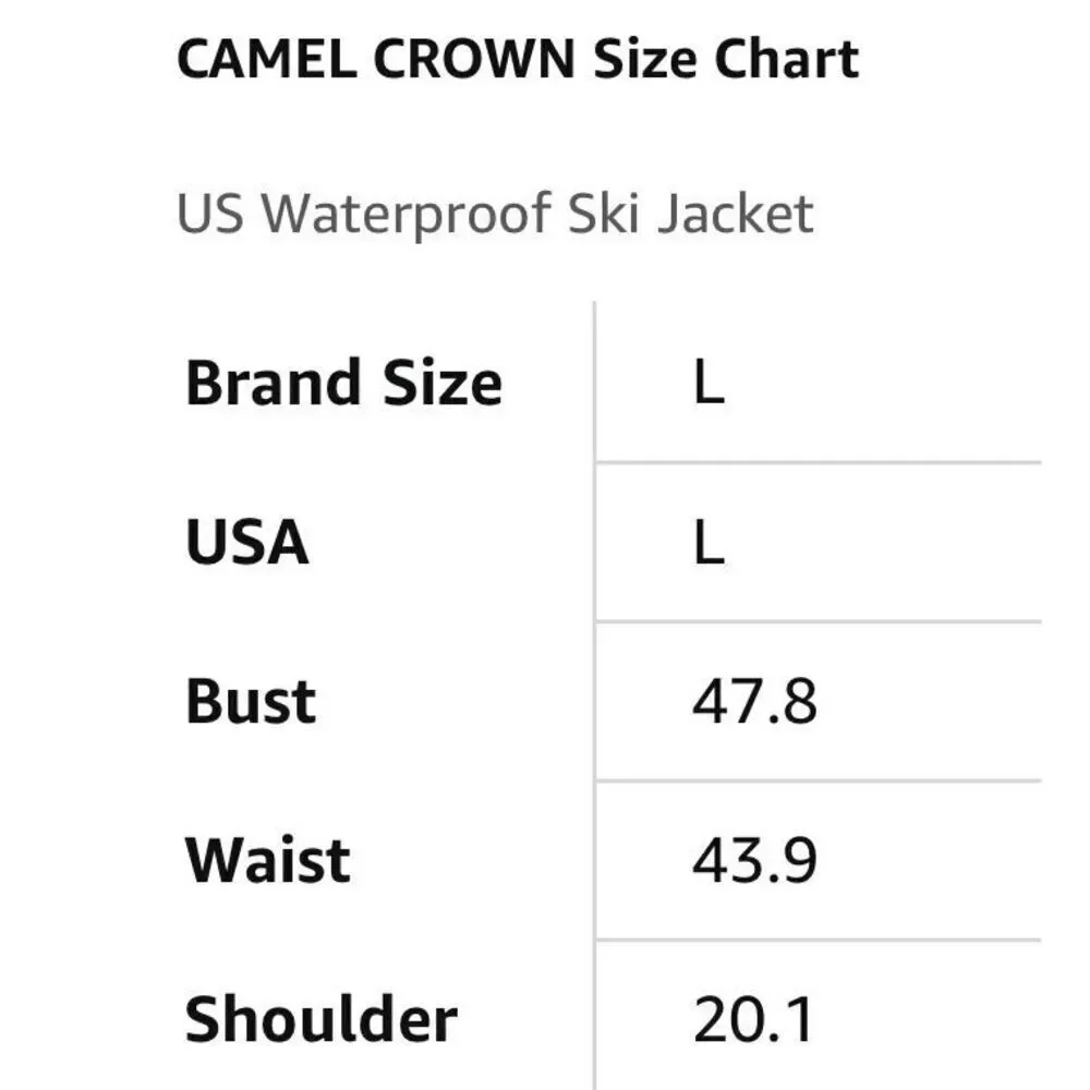 CAMEL CROWN Women’s Mountain Snow Waterproof Ski Jacket Detachable Hood